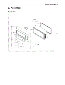 Door Assy parts for Samsung Microwave/Hood Combo ME21R7051SS/AA-00 from AppliancePartsPros.com