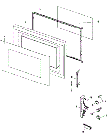 Door parts for Amana Countertop Microwave ME96T-P1178801M from AppliancePartsPros.com