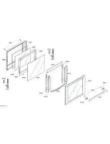 Top Oven Door parts for Thermador Electric Wall Oven MED272EB01 from AppliancePartsPros.com