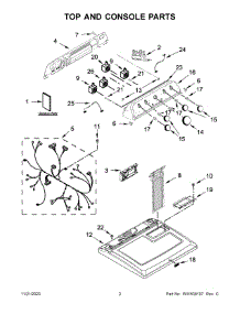 Top And Console Parts parts for Maytag Dryer MED5430MW0 from AppliancePartsPros.com