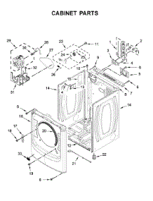 Cabinet Parts parts for Maytag Dryer MED5630HC0 from AppliancePartsPros.com