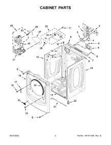 Cabinet Parts parts for Maytag Dryer MED5630HC2 from AppliancePartsPros.com