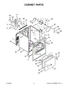 Cabinet Parts parts for Maytag Dryer MED6200KW1 from AppliancePartsPros.com