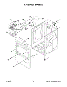 Cabinet Parts parts for Maytag Dryer MED6230HC3 from AppliancePartsPros.com
