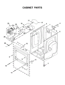 Cabinet Parts parts for Maytag Dryer MED6230HW0 from AppliancePartsPros.com