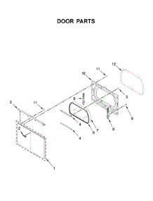 Door Parts parts for Maytag Dryer MED6230RHW0 from AppliancePartsPros.com