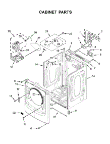 Cabinet Parts parts for Maytag Dryer MED6630HC1 from AppliancePartsPros.com