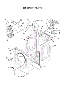 Cabinet Parts parts for Maytag Dryer MED6630HC2 from AppliancePartsPros.com