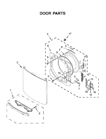 Door Parts parts for Maytag Dryer MED6630HC2 from AppliancePartsPros.com