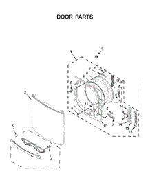 Door Parts parts for Maytag Dryer MED6630HW0 from AppliancePartsPros.com