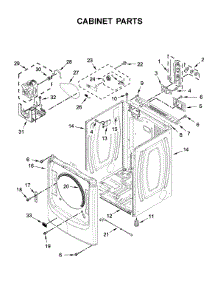 Cabinet Parts parts for Maytag Dryer MED6630HW1 from AppliancePartsPros.com