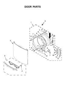 Door Parts parts for Maytag Dryer MED6630HW1 from AppliancePartsPros.com