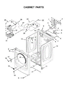 Cabinet Parts parts for Maytag Dryer MED6630HW2 from AppliancePartsPros.com