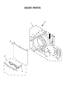 Door Parts parts for Maytag Dryer MED6630HW2 from AppliancePartsPros.com
