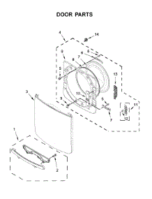 Door Parts parts for Maytag Dryer MED8630HC0 from AppliancePartsPros.com