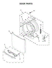 Door Parts parts for Maytag Dryer MED8630HW0 from AppliancePartsPros.com