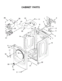 Cabinet Parts parts for Maytag Dryer MED8630HW1 from AppliancePartsPros.com
