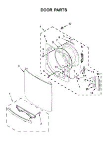Door Parts parts for Maytag Dryer MED8630HW1 from AppliancePartsPros.com