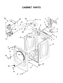 Cabinet Parts parts for Maytag Dryer MED8630HW2 from AppliancePartsPros.com