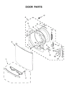 Door Parts parts for Maytag Dryer MED8630HW2 from AppliancePartsPros.com
