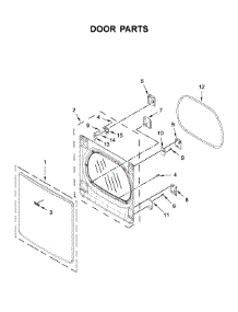 Door Parts parts for Maytag Dryer MEDB955FC2 from AppliancePartsPros.com