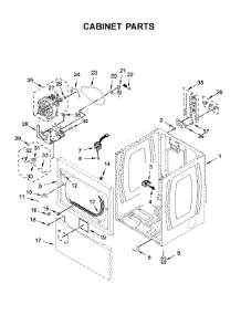 Cabinet Parts parts for Maytag Dryer MEDP576KW0 from AppliancePartsPros.com