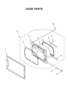 Door Parts parts for Maytag Dryer MEDP576KW1 from AppliancePartsPros.com