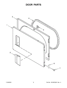 Door Parts parts for Maytag Dryer MEDP585GW0 from AppliancePartsPros.com