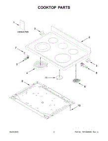 Cooktop Parts parts for Maytag Electric Range MER7700LZ3 from AppliancePartsPros.com