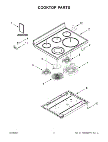 Cooktop Parts parts for Maytag Electric Range MER8800FZ3 from AppliancePartsPros.com
