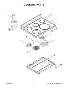 Cooktop Parts parts for Maytag Electric Range MER8800FZ5 from AppliancePartsPros.com
