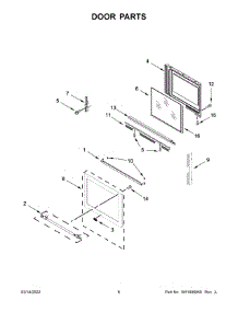Door Parts parts for Maytag Electric Range MES8800FZ5 from AppliancePartsPros.com