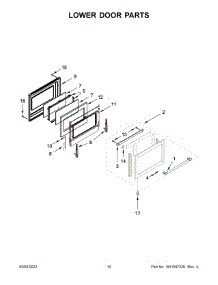 Lower Door Parts parts for Maytag Electric Range MET8800FZ05 from AppliancePartsPros.com