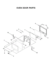 Oven Door Parts parts for Maytag Electric Wall Oven MEW9527FZ04 from AppliancePartsPros.com
