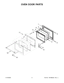 Oven Door Parts parts for Maytag Electric Wall Oven MEW9527FZ21 from AppliancePartsPros.com