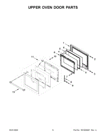 Upper Oven Door Parts parts for Maytag Electric Wall Oven MEW9627FZ20 from AppliancePartsPros.com