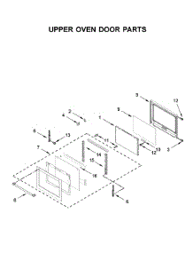 Upper Oven Door Parts parts for Maytag Electric Wall Oven MEW9630FZ04 from AppliancePartsPros.com