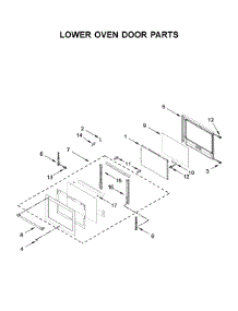 Lower Oven Door Parts parts for Maytag Electric Wall Oven MEW9630FZ04 from AppliancePartsPros.com