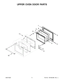 Upper Oven Door Parts parts for Maytag Electric Wall Oven MEW9630FZ20 from AppliancePartsPros.com