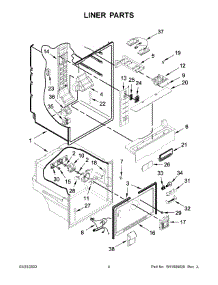 Liner Parts parts for Maytag Bottom-Mount Refrigerator MFB2055FRZ02 from AppliancePartsPros.com