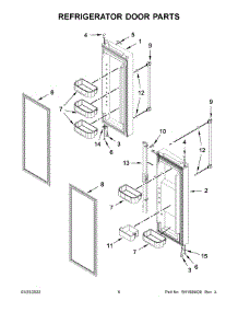 Refrigerator Door Parts parts for Maytag Bottom-Mount Refrigerator MFB2055FRZ02 from AppliancePartsPros.com