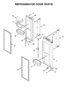 Refrigerator Door Parts parts for Maytag Bottom-Mount Refrigerator MFC2062FEZ03 from AppliancePartsPros.com