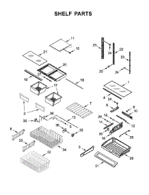 Shelf Parts parts for Maytag Bottom-Mount Refrigerator MFC2062FEZ03 from AppliancePartsPros.com