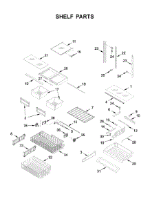 Shelf Parts parts for Maytag Bottom-Mount Refrigerator MFC2062FEZ04 from AppliancePartsPros.com