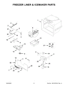 Freezer Liner & Icemaker Parts parts for Maytag Bottom-Mount Refrigerator MFC2062FEZ08 from AppliancePartsPros.com