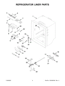 Refrigerator Liner Parts parts for Maytag Bottom-Mount Refrigerator MFC2062FEZ12 from AppliancePartsPros.com