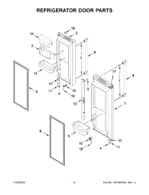 Refrigerator Door Parts parts for Maytag Bottom-Mount Refrigerator MFC2062FEZ12 from AppliancePartsPros.com