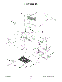 Unit Parts parts for Maytag Bottom-Mount Refrigerator MFC2062FEZ12 from AppliancePartsPros.com