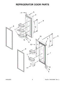 Refrigerator Door Parts parts for Maytag Bottom-Mount Refrigerator MFF2055FRZ02 from AppliancePartsPros.com
