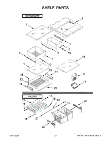 Shelf Parts parts for Maytag Bottom-Mount Refrigerator MFF2055FRZ02 from AppliancePartsPros.com